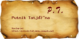 Putnik Tatjána névjegykártya